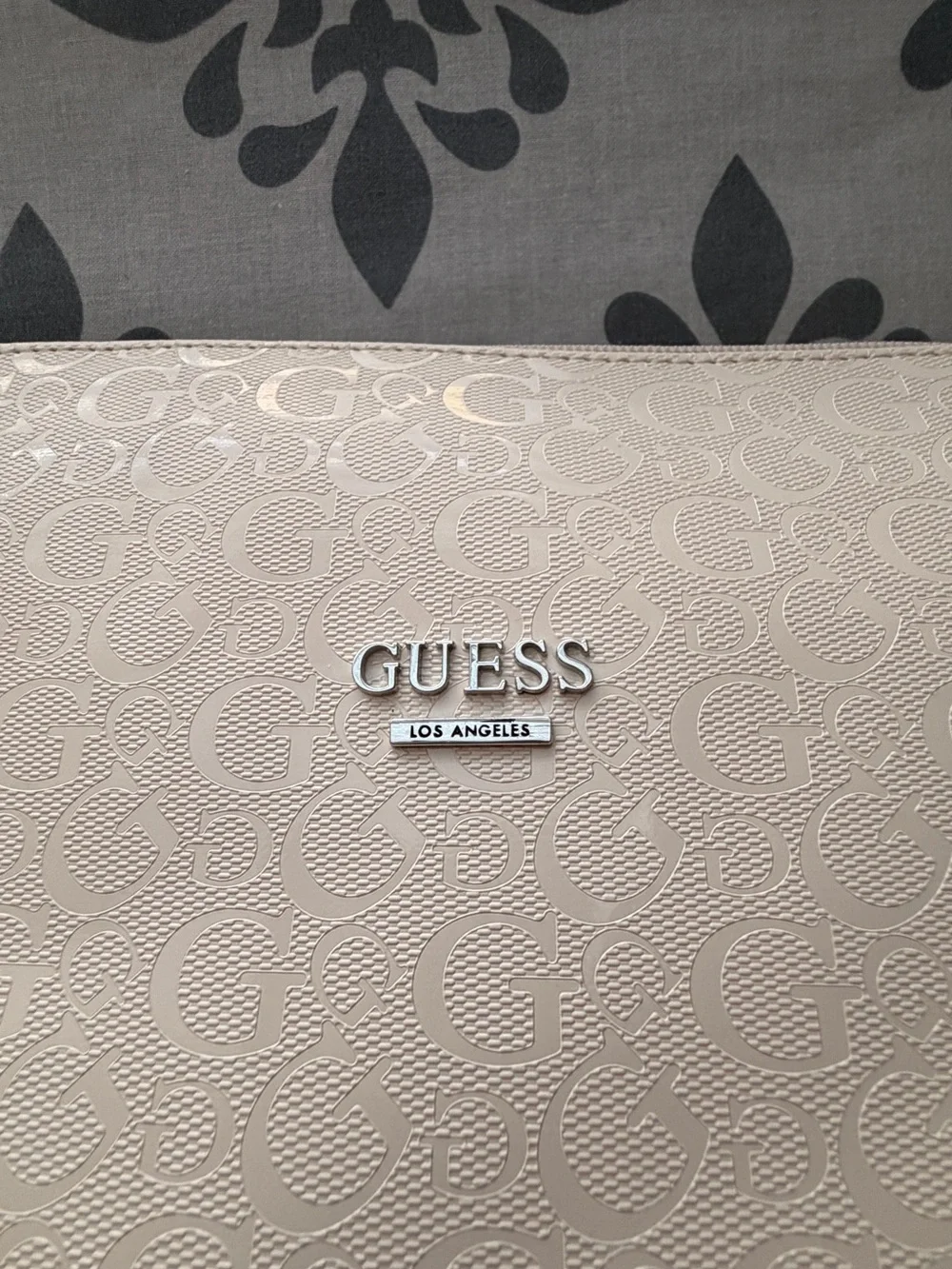 GUESS Embossed Cosmetic Pouch